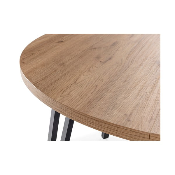 Okrúhly rozkladací jedálenský stôl v prírodnej farbe ø 120 cm Cleo – Marckeric-image-1