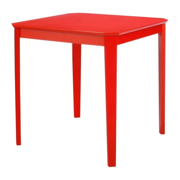 Červený jedálenský stôl 13Casa Kaos, 75 x 75 cm
