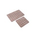 Hnedé kúpeľňové predložky v súprave 2 ks 50x80 cm Kareli – Foutastic