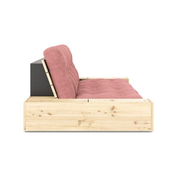 Ružová menčestrová rozkladacia pohovka 244 cm Base – Karup Design-image-3