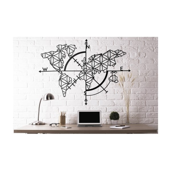 Nástenná kovová dekorácia Travel Addict, 100 × 70 cm