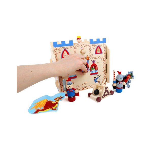 Drevený domček na hranie s figúrkami Legler Knights-image-1