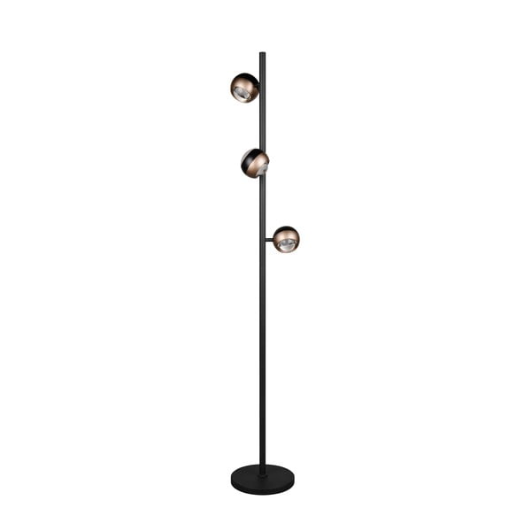 Čierna/v bronzovej farbe LED stojacia lampa (výška  150 cm) Orbit – Trio Select-image-2