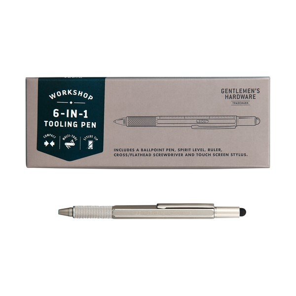 Strieborné multifunkčné pero 6 v 1 Gentlemen´s Hardware-image-2
