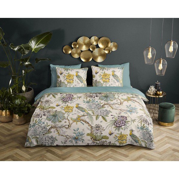 Obliečky na jednolôžko z organickej bavlny Descanso Daisy, 140 x 220 cm-image-1