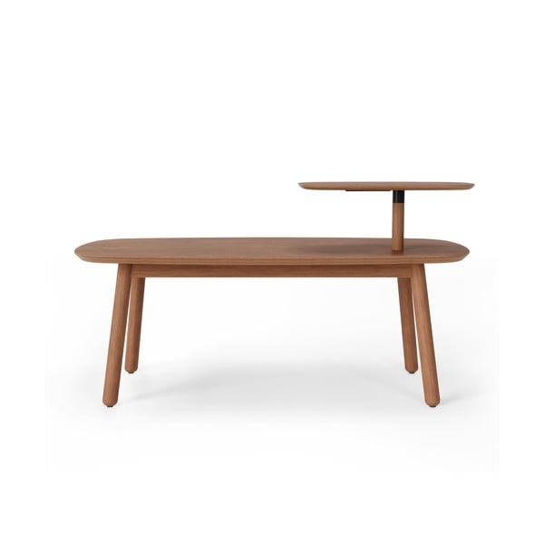 Hnedý konferenčný stolík z bukového dreva 56x120 cm Swivo – Umbra