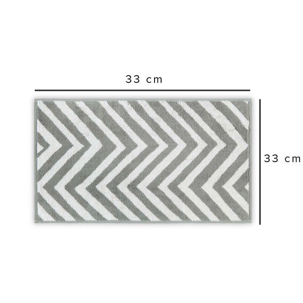 Bielo-sivý bavlnený uterák 33x33 cm Chevron – Foutastic-image-2