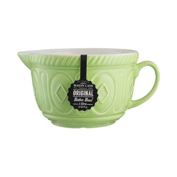 Svetlozelená kameninová misa s nálevkou Mason Cash Batter, 2 l-image-1
