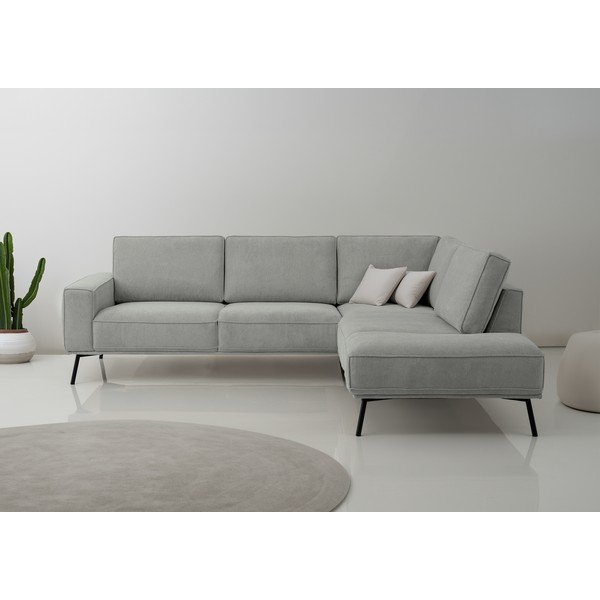 Svetlosivá ženilková rohová pohovka (pravý roh/do L) Amsterdam – Scandic-image-1