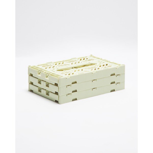 Súprava 3 žltých úložných boxov Little Nice Things Caja-image-2