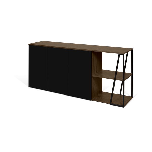 Čierna komoda TemaHome Albi, šírka 190 cm-image-2