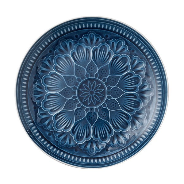 Modrý servírovací kameninový tanier Ladelle Catalina, ⌀ 33,5 cm