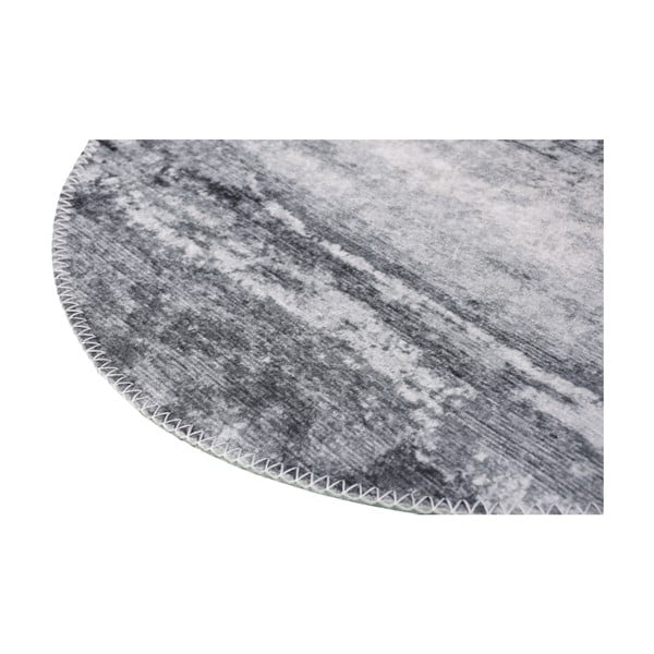 Sivý umývateľný okrúhly koberec ø 80 cm – Vitaus-image-2