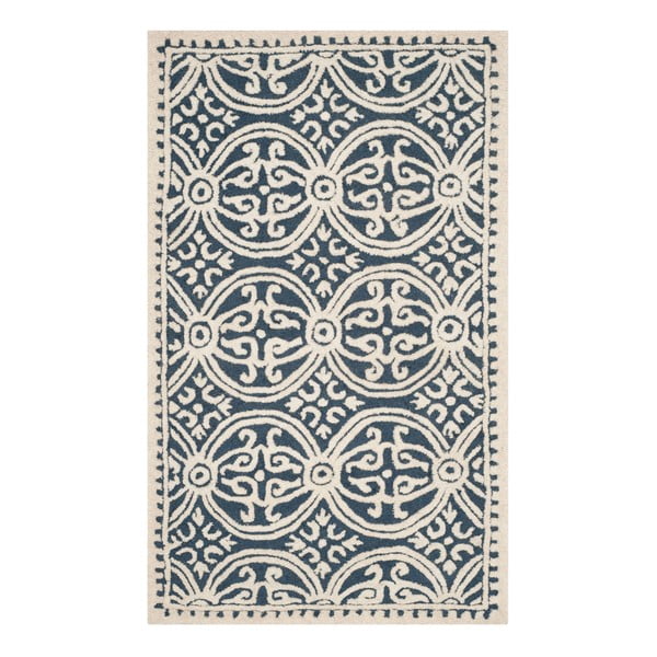 Vlnený koberec Marina Navy, 182x274 cm