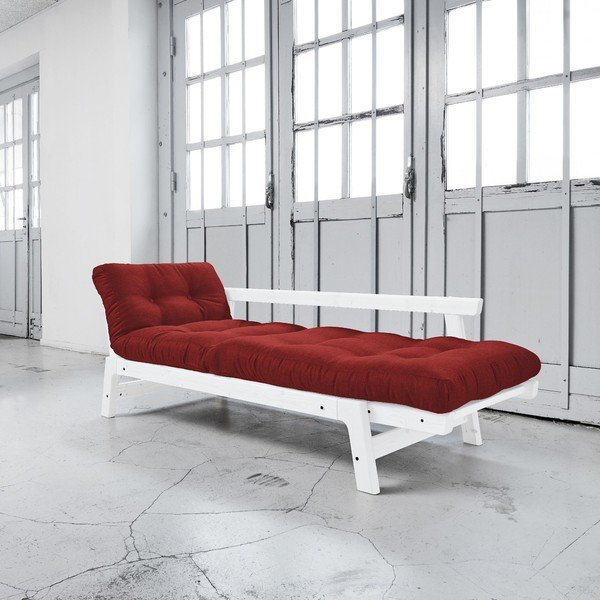 Rozkladacia pohovka Karup Step White/Passion Red-image-2
