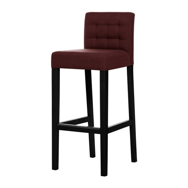 Tehlovočervená barová stolička s čiernymi nohami Ted Lapidus Maison Jasmin