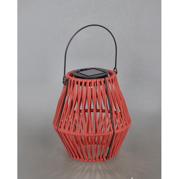 Červený LED lampáš so solárnym panelom (výška  17 cm) Juny – Yes Everyday-image-1