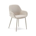 Krémovobiele čalúnené jedálenské kreslo Konna – Kave Home