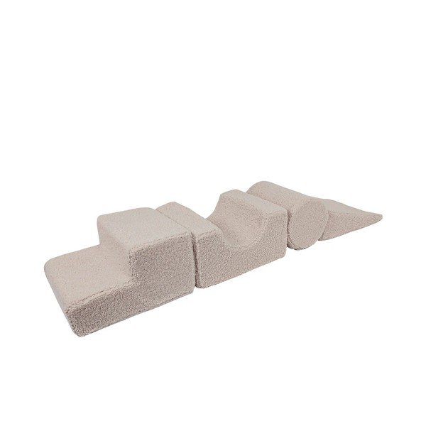 Sivé látkové penové ihrisko 45x170x30 cm Montessori – Meowbaby-image-2