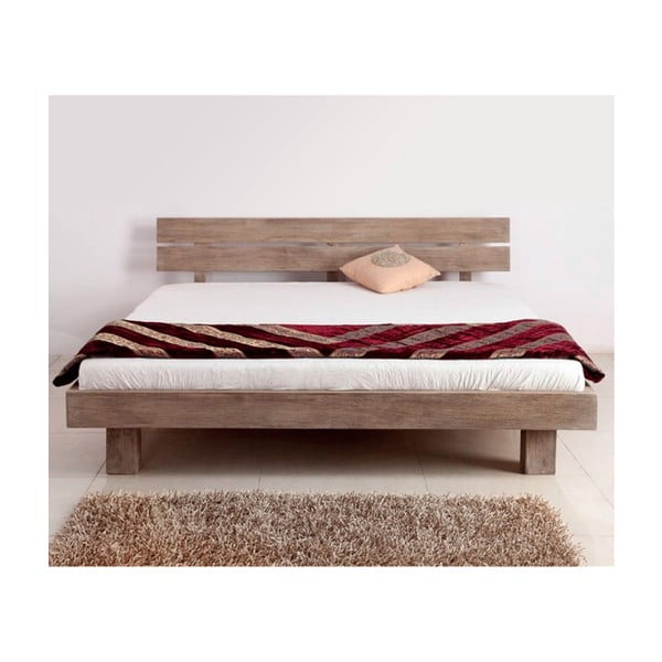 Dvojlôžková posteľ z palisandrového dreva Massive Home Riva II, 140 x 200 cm