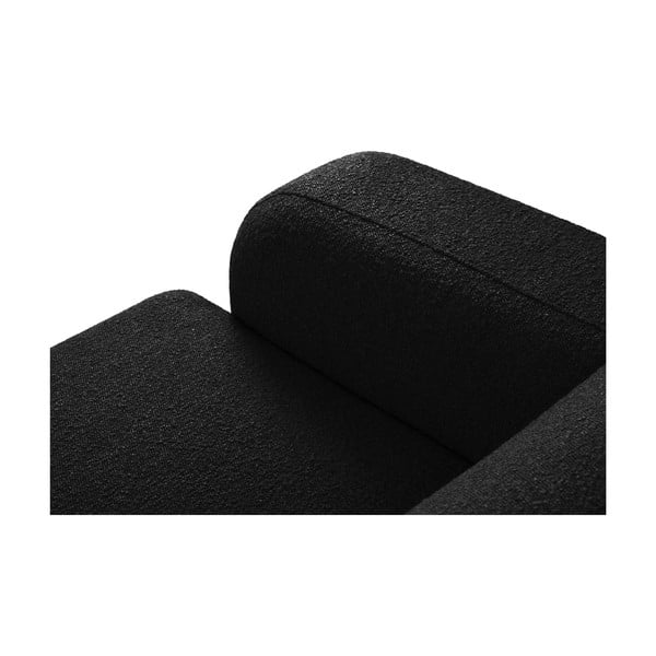 Čierna rohová pohovka z textílie bouclé (pravý roh) Molino – Micadoni Home-image-4