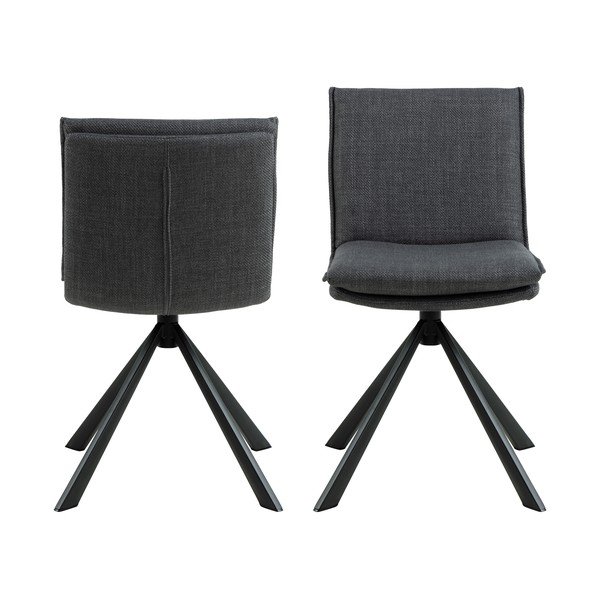 Tmavosivá jedálenská stolička Flynn – Actona-image-3