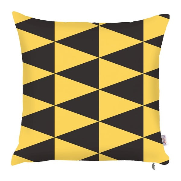 Obliečka na vankúš Mike & Co. NEW YORK Yellow Triangles, 43 × 43 cm