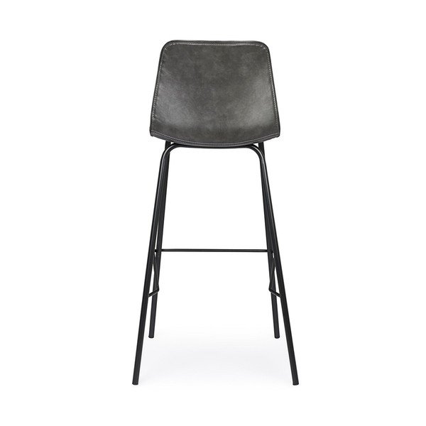 Tmavosivá čalúnená barová stolička (výška sedadla 75 cm) Kyra – Bizzotto-image-4