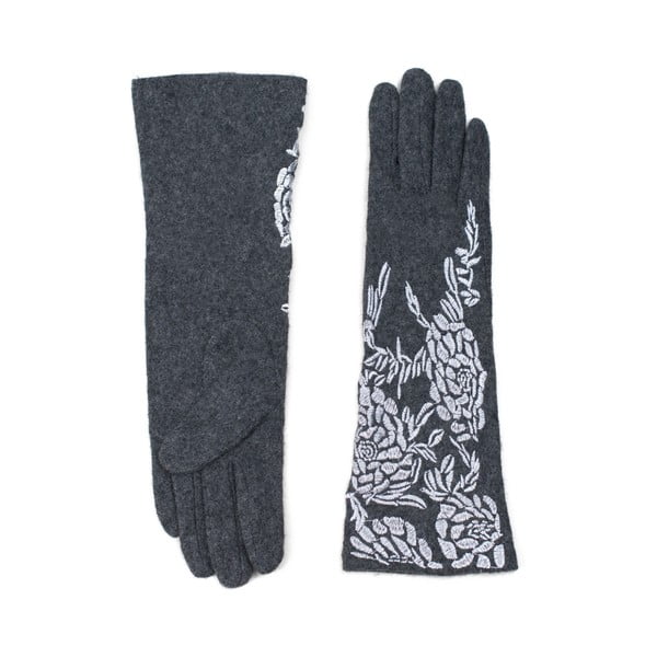 Sivé rukavice so svetlosivým detailom Rosemary Lungo