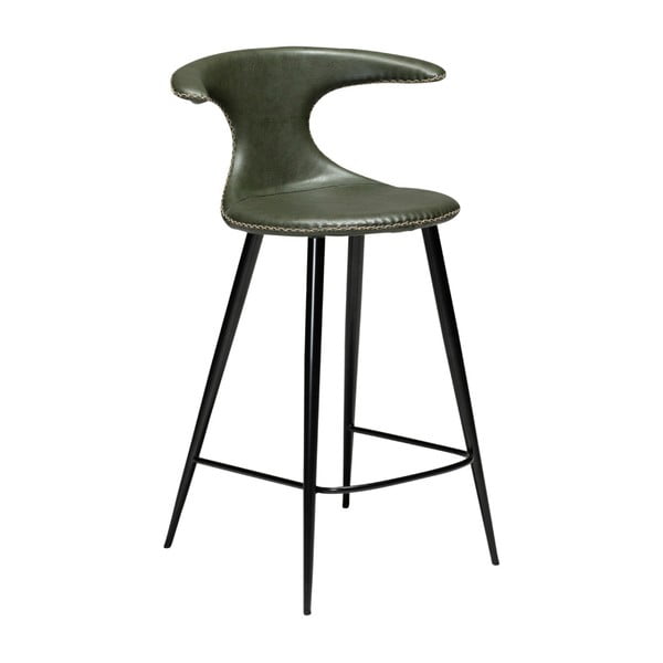 Tmavozelená barová stolička z eko kože DAN–FORM Denmark Flair