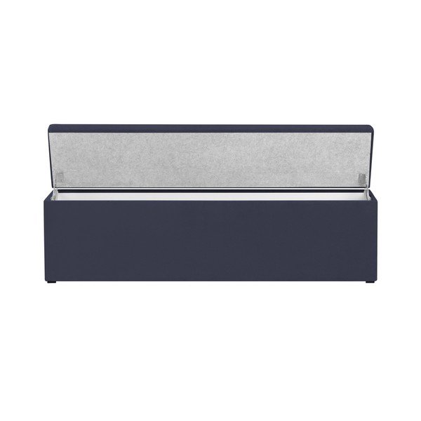 Tmavomodrý otoman Mazzini Sofas Ancona, 160 × 47 cm-image-1
