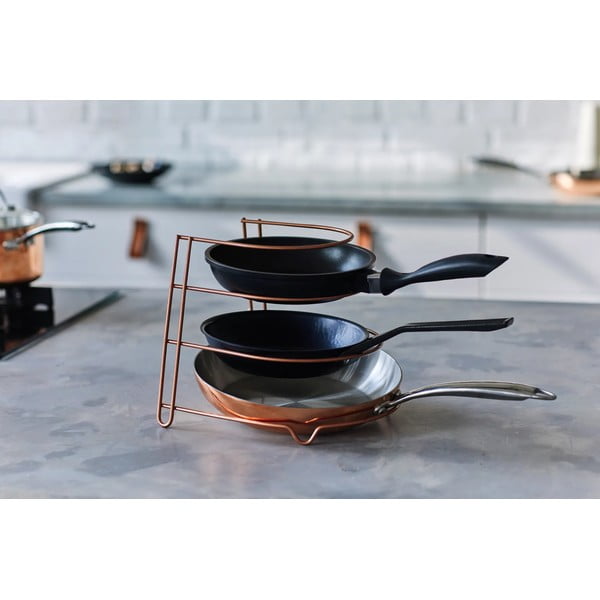 Stojan na panvice v medenej farbe Metaltex-image-1