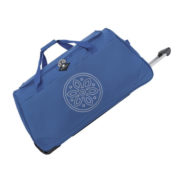 Modrá cestovná taška na kolieskach GERARD PASQUIER Miretto, 91 l