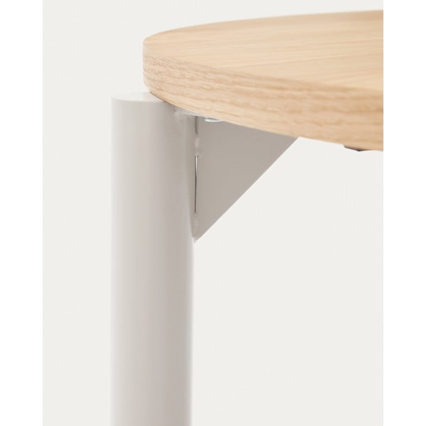 Rozkladací jedálenský stôl s doskou v dubovom dekore v prírodnej farbe 90x120 cm Montuiri – Kave Home-image-3