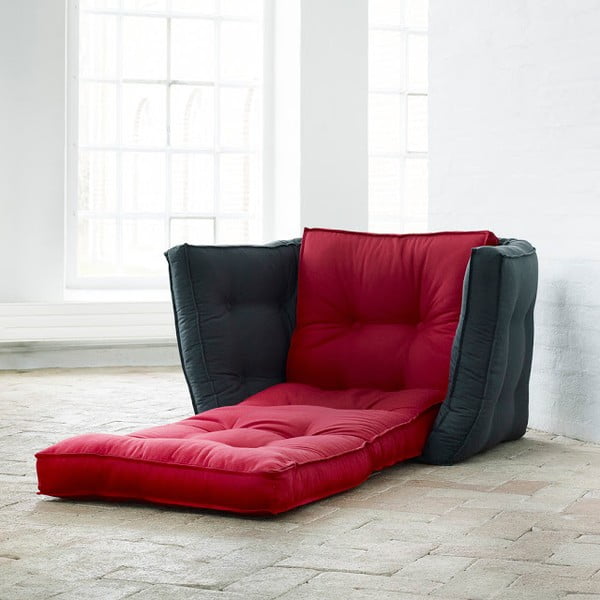 Rozkladacie kresielko Karup Dice Red/Gray-image-2