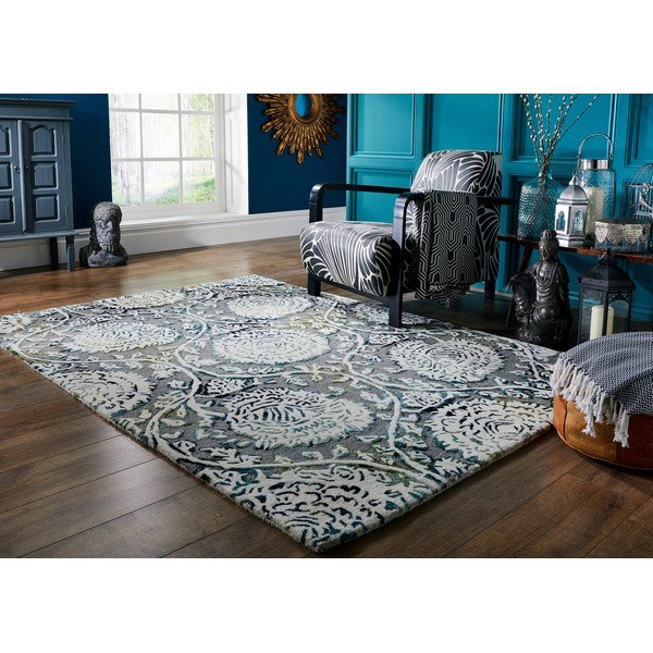 Sivý ručne tkaný koberec Flair Rugs Soho Vega, 120 × 170 cm-image-3