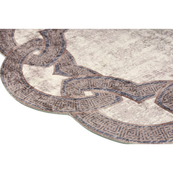 Béžový okrúhly koberec ø 100 cm - Vitaus-image-2