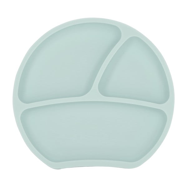 Svetlomodrý silikónový detský tanier 19x20,5 cm – Kindsgut-image-3