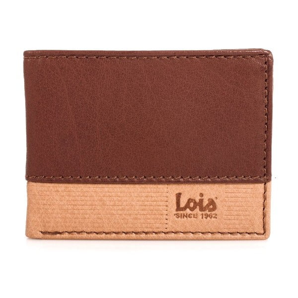 Kožená peňaženka Lois Natural, 11x8 cm