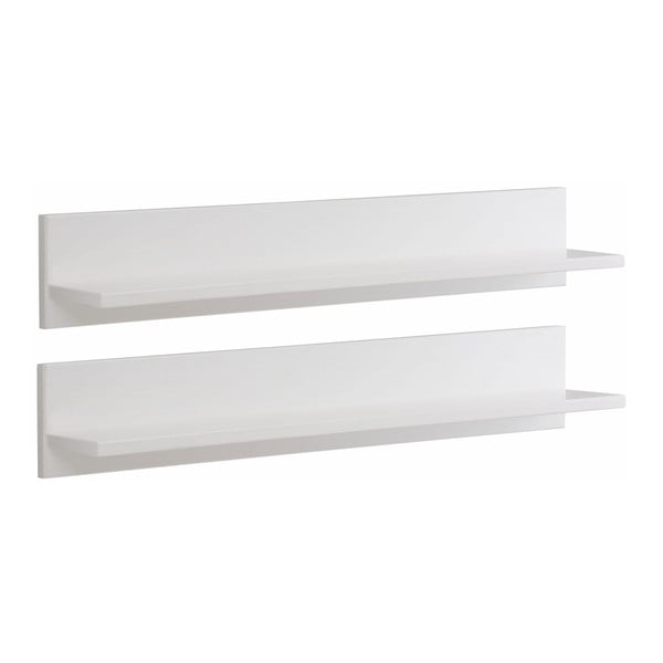 Biela nástenná polička z masívneho borovicového dreva Støraa Salento-image-1