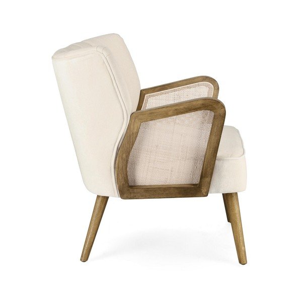 Béžové zamatové kreslo Virna – Bizzotto-image-3