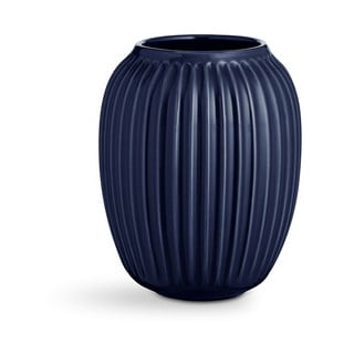 Tmavomodrá kameninová váza Kähler Design Hammershoi, výška 20 cm