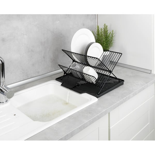 Tmavosivý odkvapkávač Wenko Nelia, 34 x 40 cm-image-1