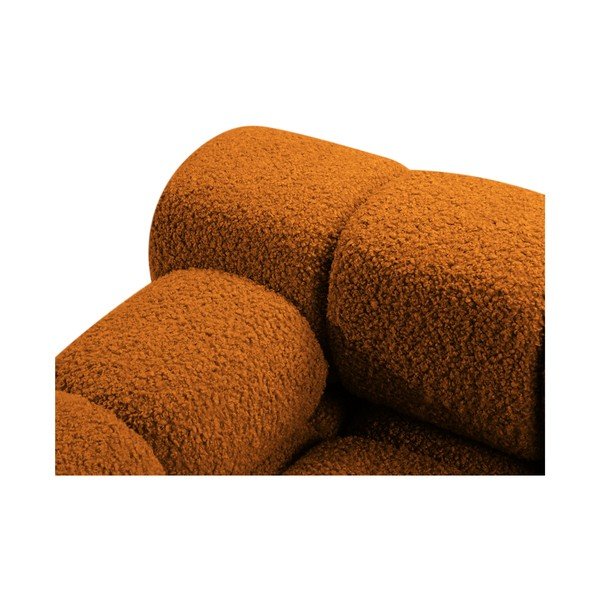 Pohovka z textílie buklé v terakotovej farbe 188 cm – Micadoni -image-4