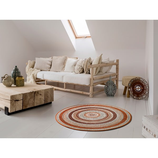 Oranžový vonkajší koberec Universal Verdi, ⌀ 120 cm-image-1