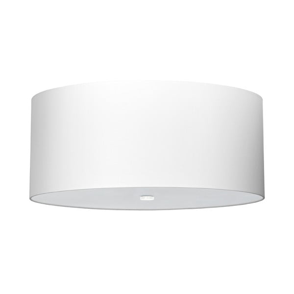 Biele stropné svietidlo s textilným tienidlom ø 60 cm Volta – Nice Lamps