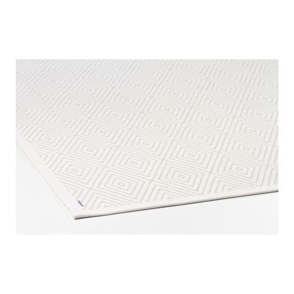 Biely vzorovaný obojstranný koberec Narma Kalana, 140 × 200 cm-image-1