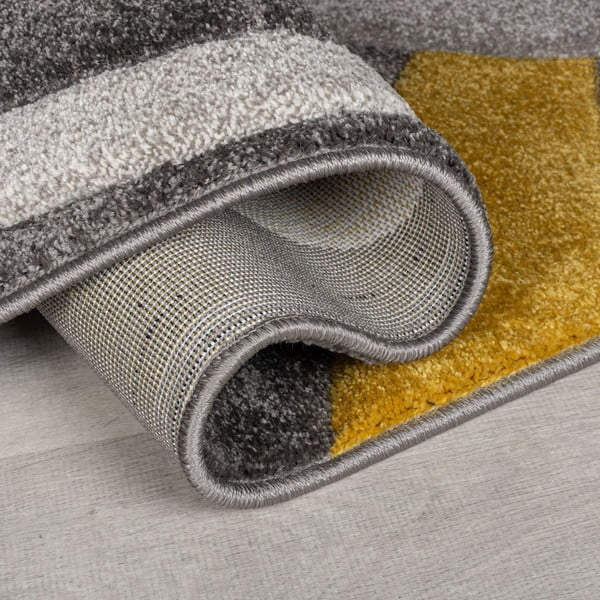 Okrovožlto-sivý behúň 60x230 cm Elude Orb – Flair Rugs-image-2