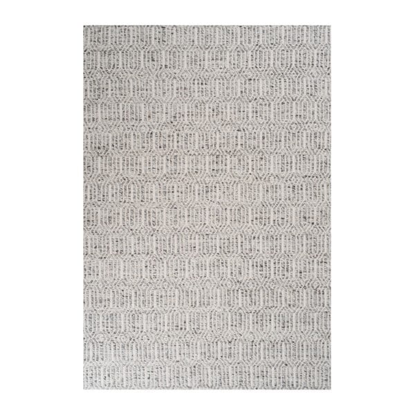 Sivý koberec s prídavkom vlny Justin, 140 x 200 cm