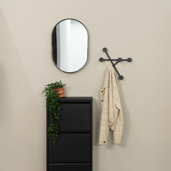 Čierny kovový nástenný vešiak Bottoni – Spinder Design-image-1